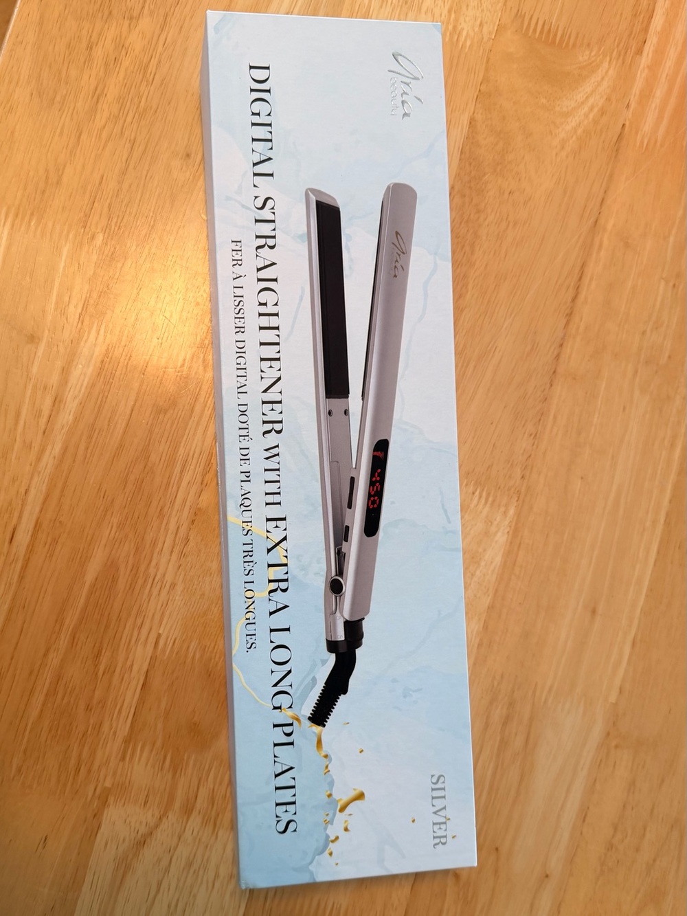 Aria Digital Hair Straightener - Silver